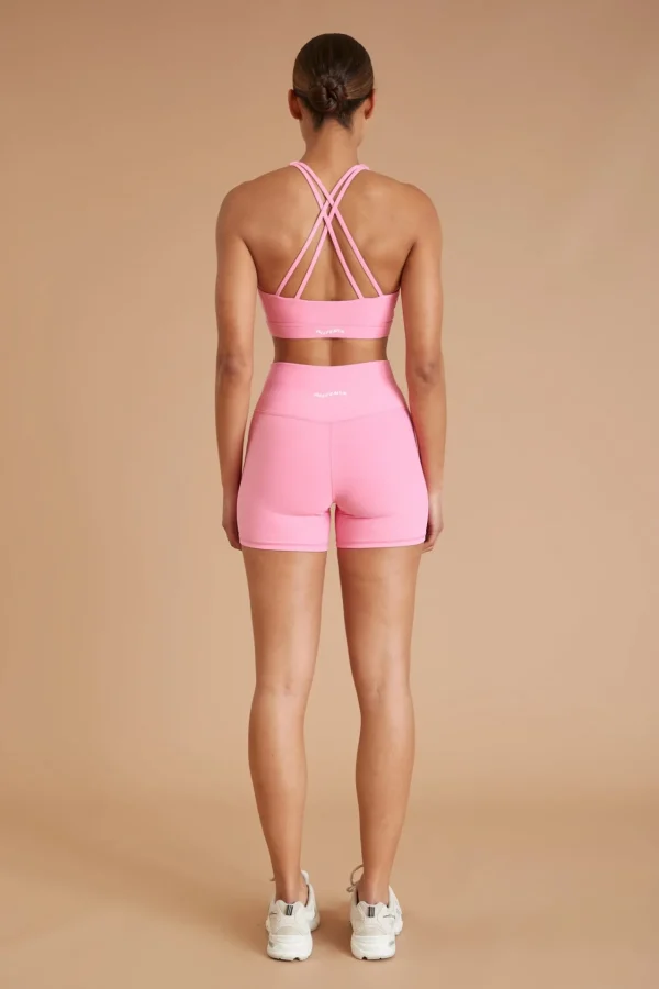 Sports Bras<ALL FENIX EcoRib Cross Back Sports Bra Pink