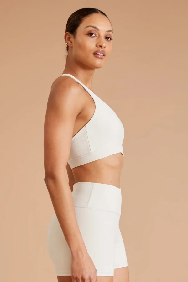 Sports Bras<ALL FENIX EcoRib Cross Back Sports Bra Stone