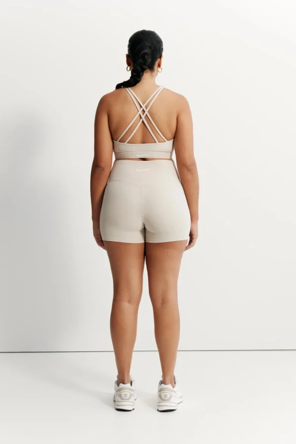 Sports Bras<ALL FENIX EcoRib Cross Back Sports Bra Stone