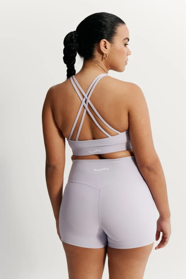 Sports Bras<ALL FENIX EcoRib Cross Back Sports Bra Lilac