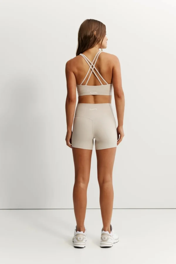 Sports Bras<ALL FENIX EcoRib Cross Back Sports Bra Stone