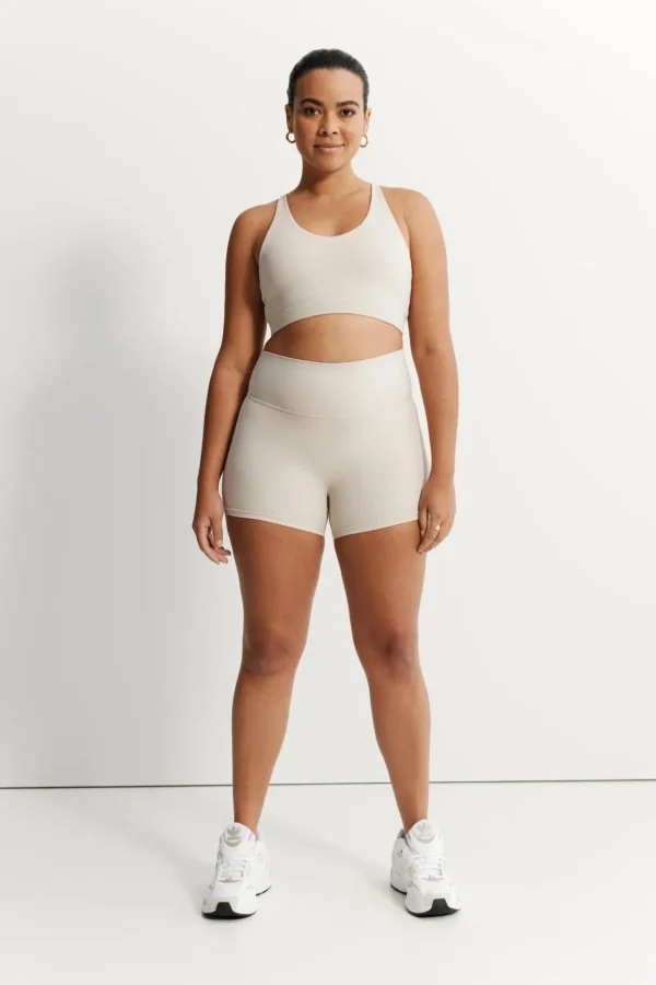 Sports Bras<ALL FENIX EcoRib Cross Back Sports Bra Stone