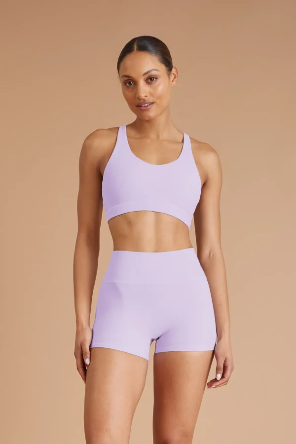 Sports Bras<ALL FENIX EcoRib Cross Back Sports Bra Lilac