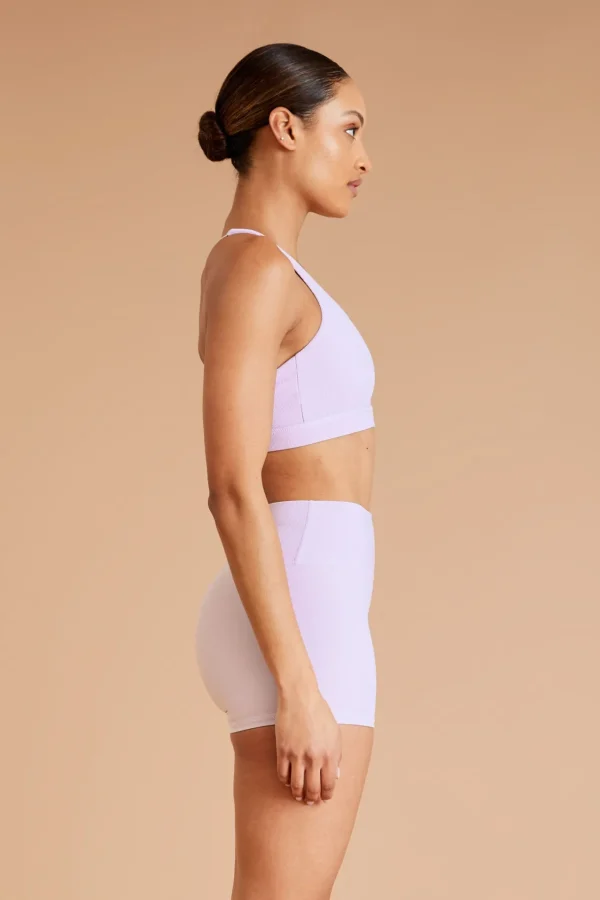 Sports Bras<ALL FENIX EcoRib Cross Back Sports Bra Lilac
