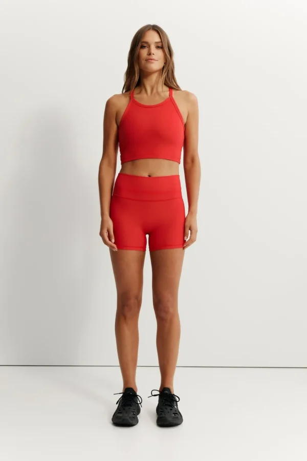 Tees & Tanks | Sports Bras<ALL FENIX EcoRib Strap Racer Crop Watermelon