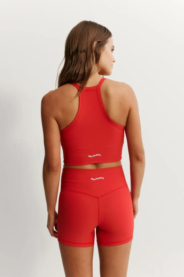 Tees & Tanks | Sports Bras<ALL FENIX EcoRib Strap Racer Crop Watermelon