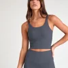 Tees & Tanks | Sports Bras<ALL FENIX EcoRib Strappy Crop Steel
