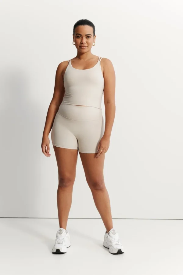 Tees & Tanks | Sports Bras<ALL FENIX EcoRib Strappy Crop Stone
