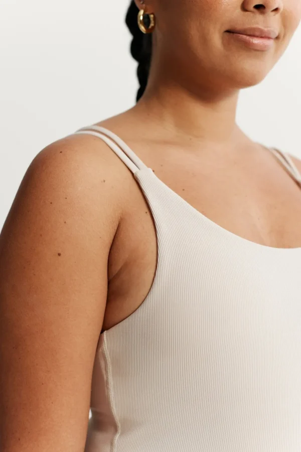 Tees & Tanks | Sports Bras<ALL FENIX EcoRib Strappy Crop Stone