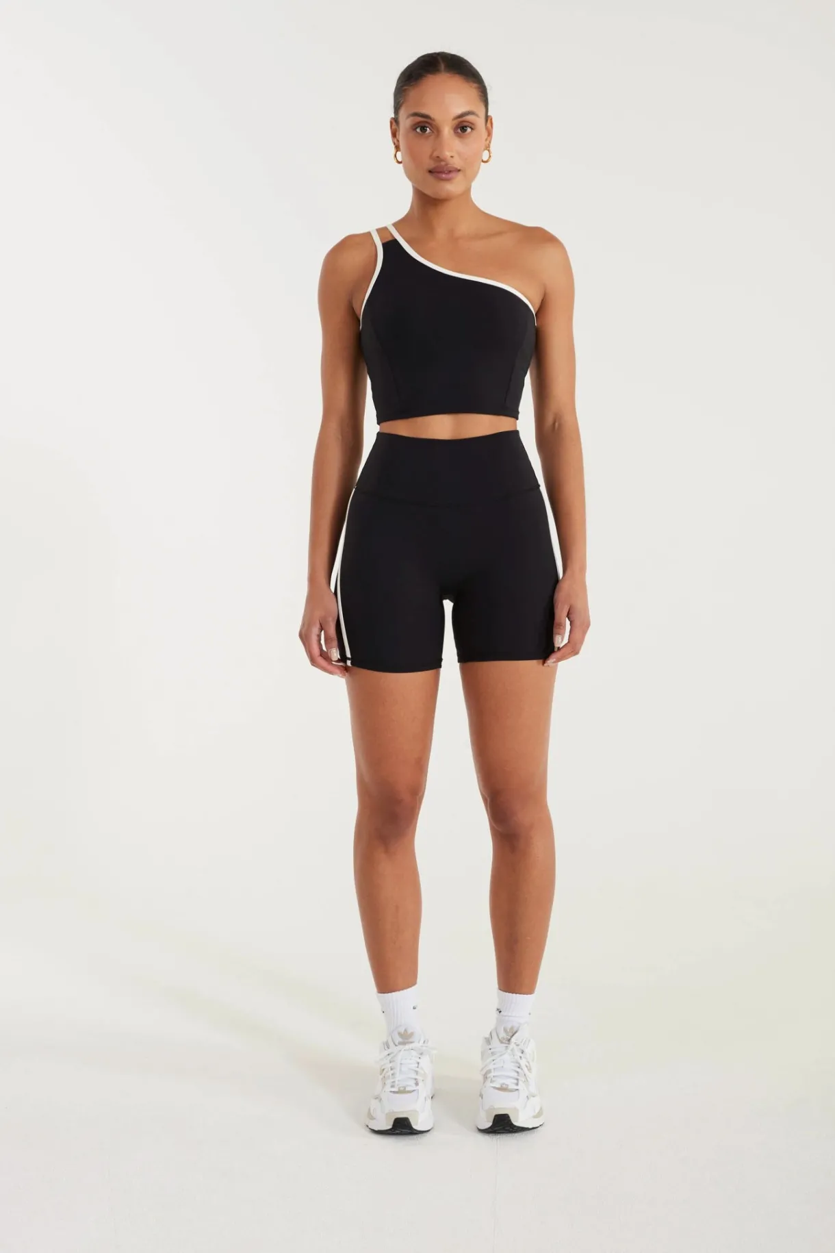 Tees & Tanks<ALL FENIX EcoSculpt Contrast One Shoulder Tank Black