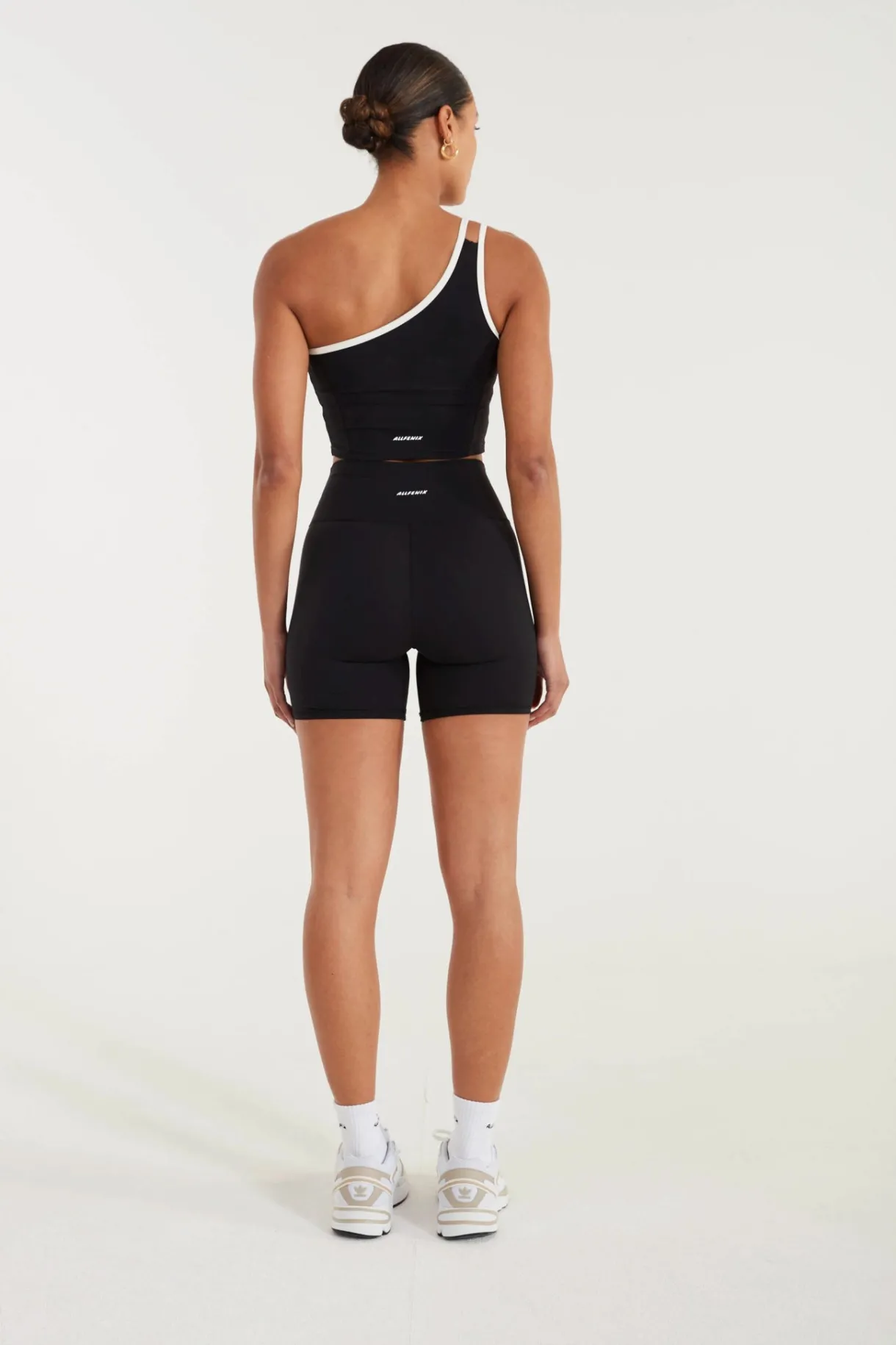 Tees & Tanks<ALL FENIX EcoSculpt Contrast One Shoulder Tank Black