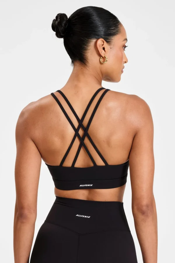 Sports Bras<ALL FENIX EcoSculpt Cross Back Sports Bra Black