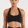 Sports Bras<ALL FENIX EcoSculpt Halter Sports Bra Black