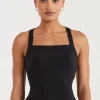 Tees & Tanks<ALL FENIX EcoSculpt Square Neck Tank Black
