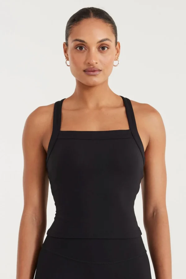 Tees & Tanks<ALL FENIX EcoSculpt Square Neck Tank Black