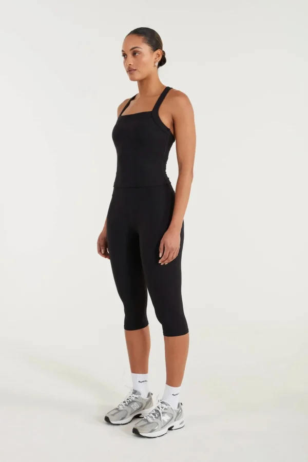 Tees & Tanks<ALL FENIX EcoSculpt Square Neck Tank Black