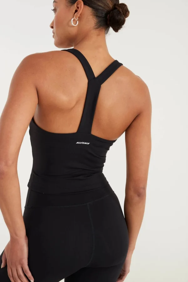 Tees & Tanks<ALL FENIX EcoSculpt Square Neck Tank Black