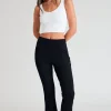 Pants | Knitwear<ALL FENIX Fine Knit Flare Zip Pant Black