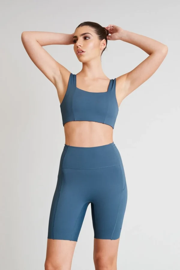 Sports Bras<ALL FENIX Hustle Square Neck Sports Bra PacificGreen