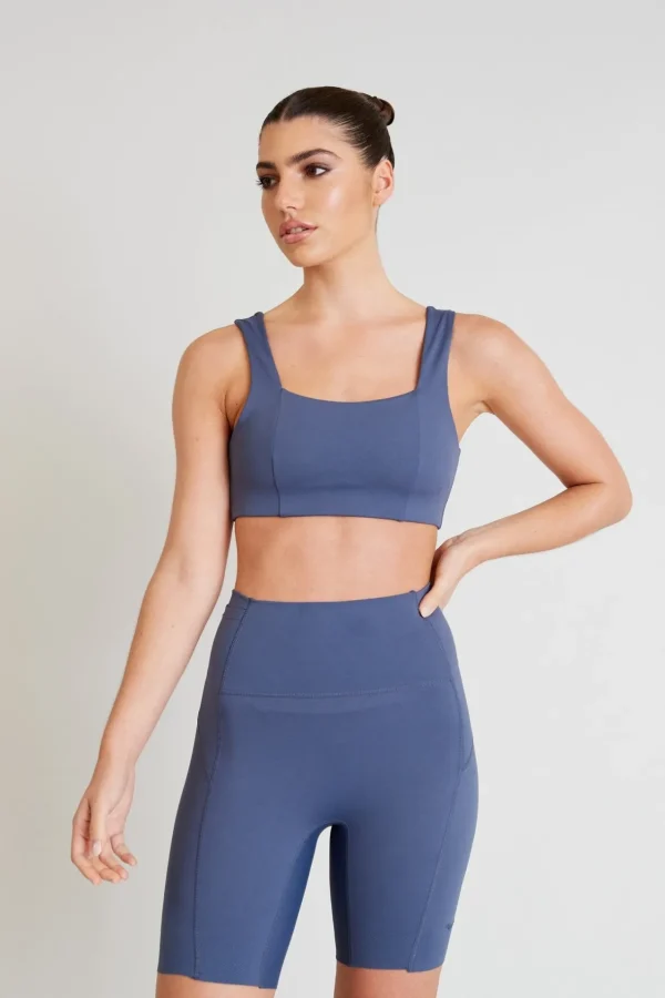 Sports Bras<ALL FENIX Hustle Square Neck Sports Bra ShadowBlue