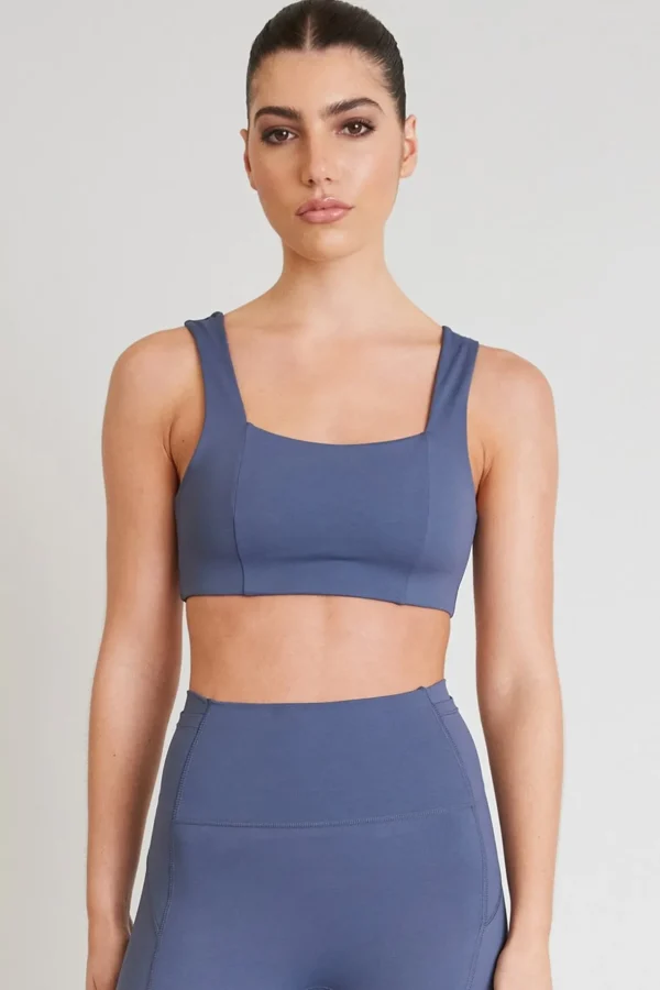 Sports Bras<ALL FENIX Hustle Square Neck Sports Bra ShadowBlue
