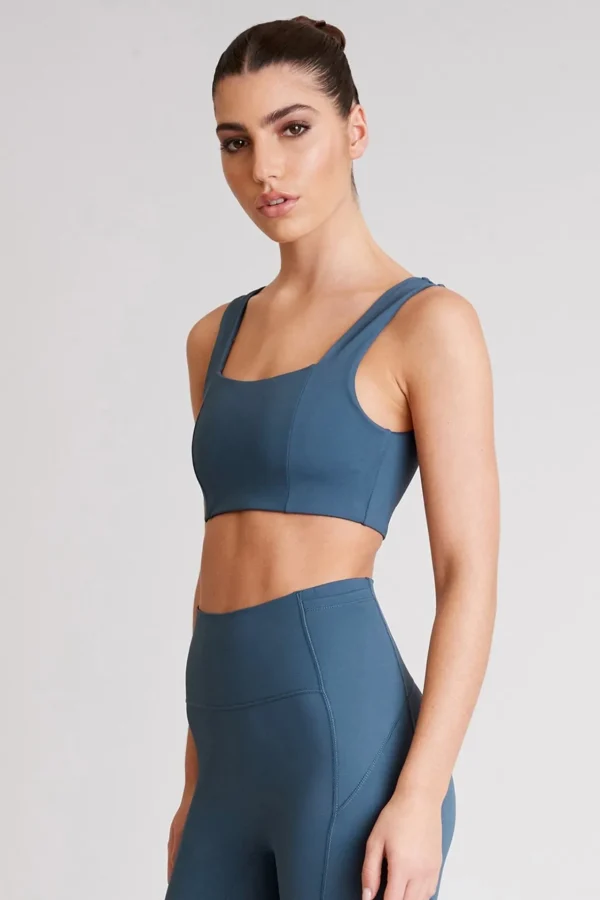 Sports Bras<ALL FENIX Hustle Square Neck Sports Bra PacificGreen