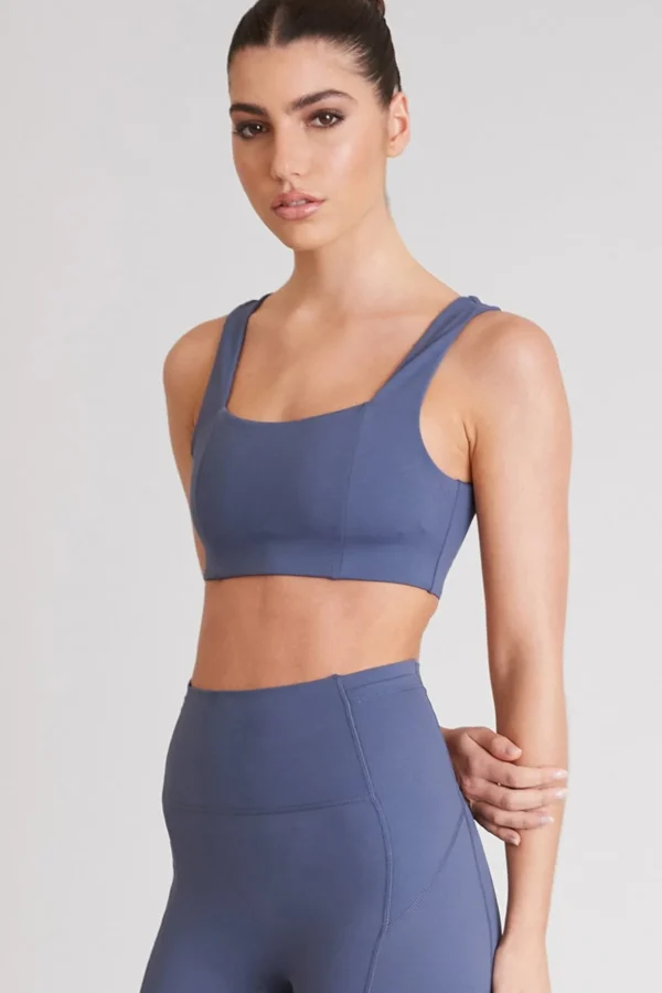 Sports Bras<ALL FENIX Hustle Square Neck Sports Bra ShadowBlue