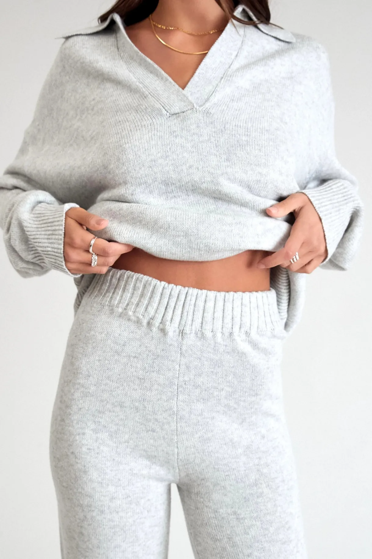Pants | Knitwear<ALL FENIX Lily Front Split Pant WhiteMarle