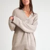 Knitwear | Jumpers & Hoodies<ALL FENIX Lily Long Sleeve Polo Oatmeal