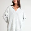 Jumpers & Hoodies | Knitwear<ALL FENIX Lily Long Sleeve Polo WhiteMarle