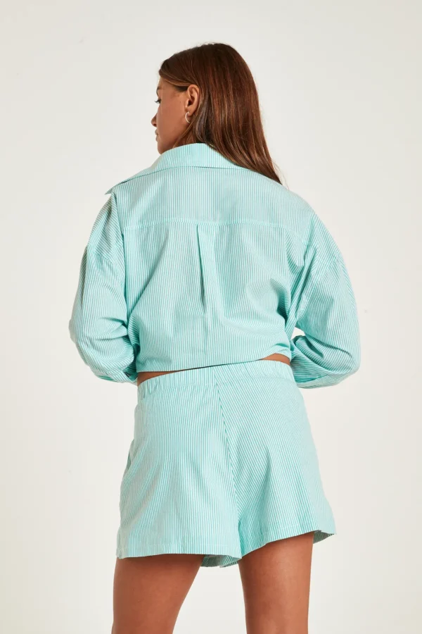 Shorts<ALL FENIX Lucia Striped Shorts Mint