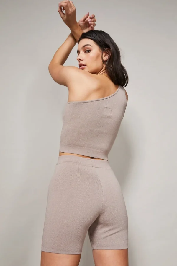 Knitwear | Sports Bras<ALL FENIX Milano One Shoulder Top Brown