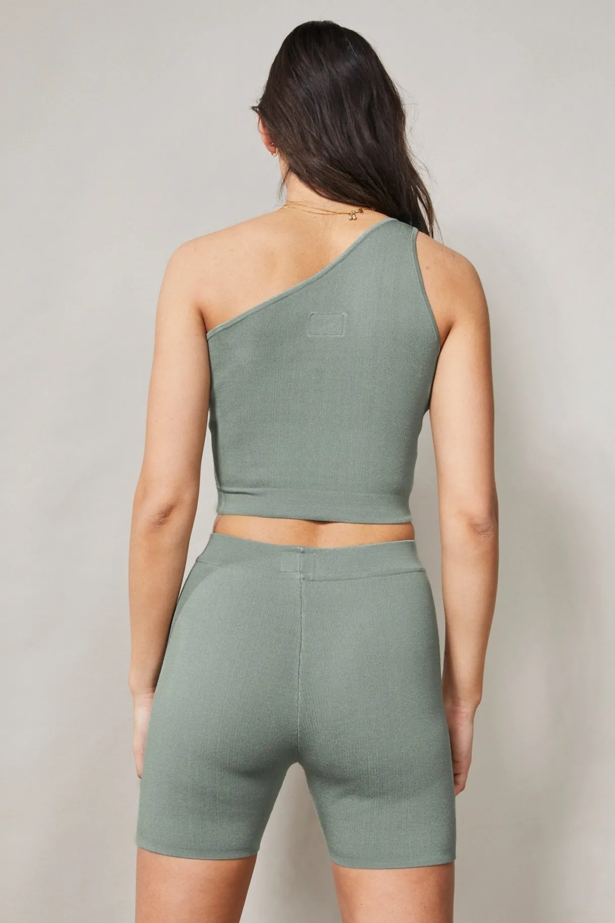 Knitwear | Sports Bras<ALL FENIX Milano One Shoulder Top Green