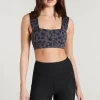 Sports Bras<ALL FENIX Oversized Cheetah Sports Bra Charcoal