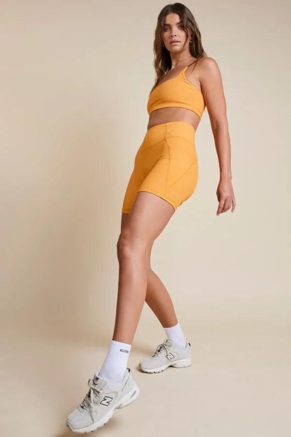 7/8 Leggings | Bike Shorts<ALL FENIX Ribbed All Core Bike Short Orange