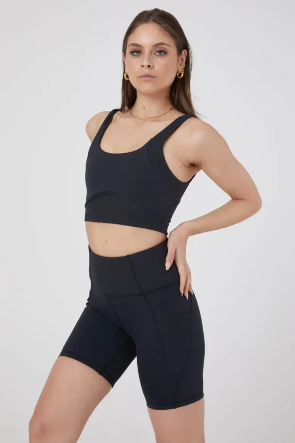 Bike Shorts<ALL FENIX Ribbed Contrast Bike Short Black