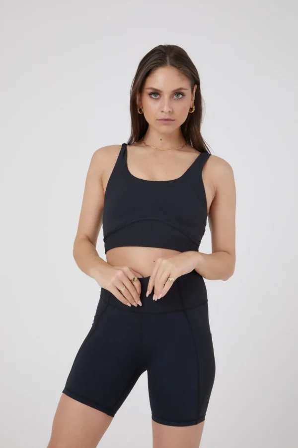 Bike Shorts<ALL FENIX Ribbed Contrast Bike Short Black