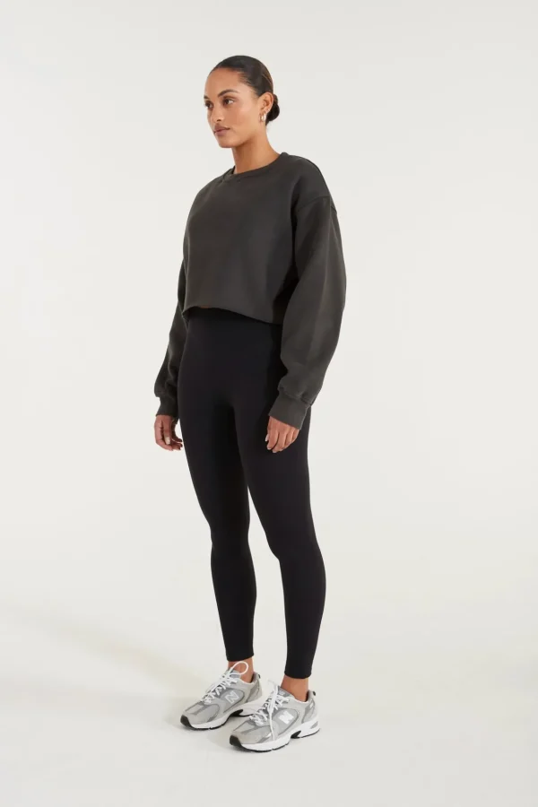 Jumpers & Hoodies<ALL FENIX Spencer Crew Crop Sweater Charcoal